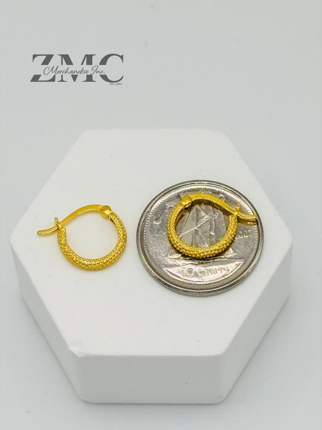 18K Gold Kids Huggies Loop Earrings