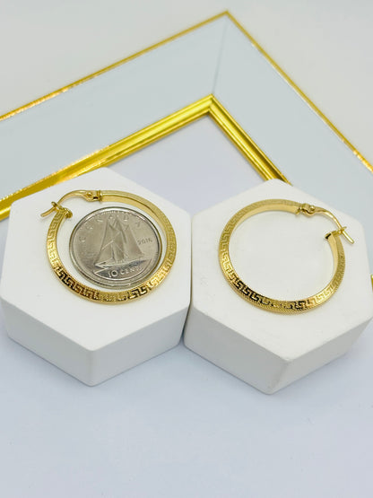 18K Gold Big Loop Earrings