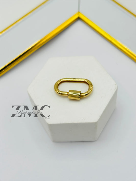 18K Gold Plain Carabiner