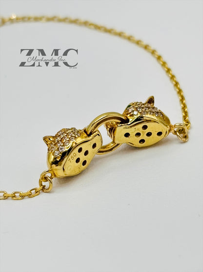 18K Gold Panther Bracelet