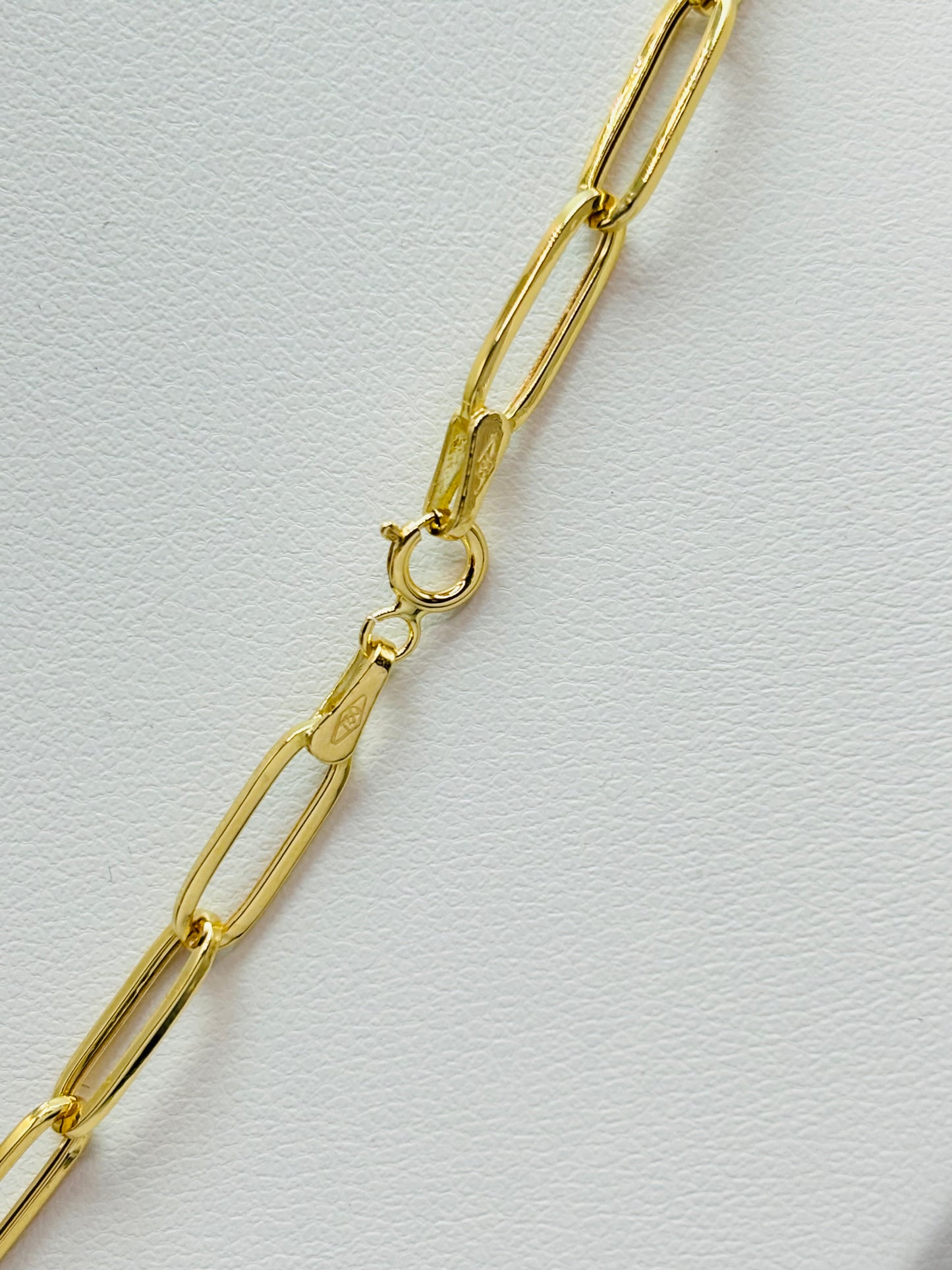 18K Gold Paperclip Chain 11 mm Link