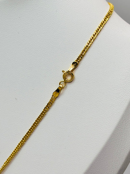 18K Gold Open Heart Necklace and Earrings Set