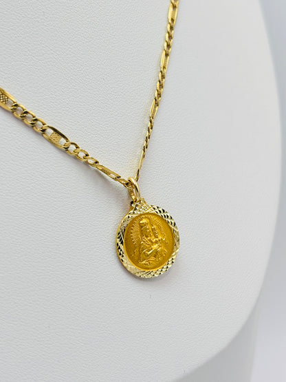 18K Gold Religious Necklace