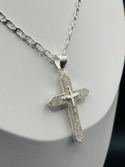 S925 Silver Cross Necklace