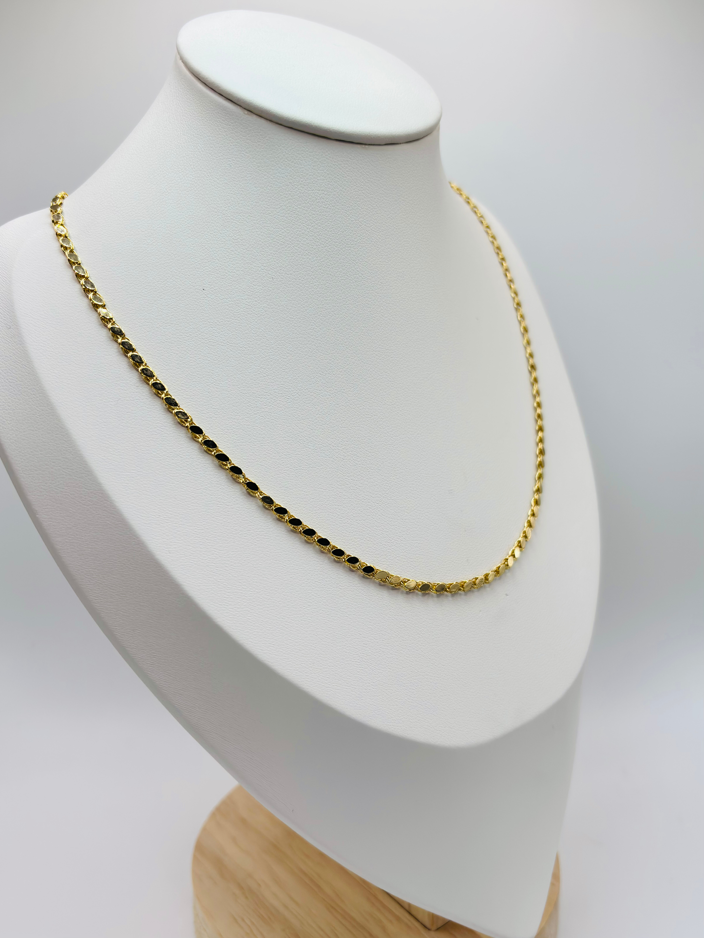 18K Gold Slim Damascus Chain