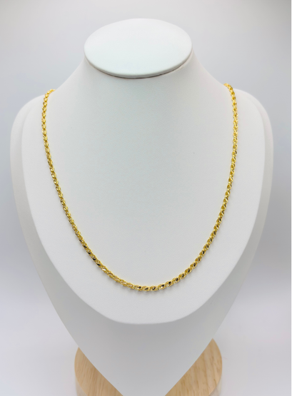 K18 Japan Gold Slim Damascus Chain