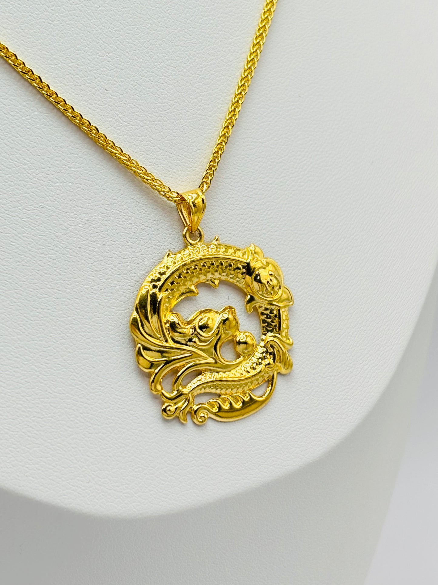 18K Gold Dragon Necklace
