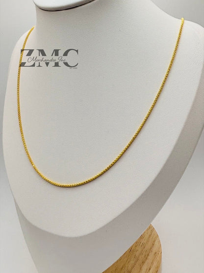 18K Gold Popcorn Chain