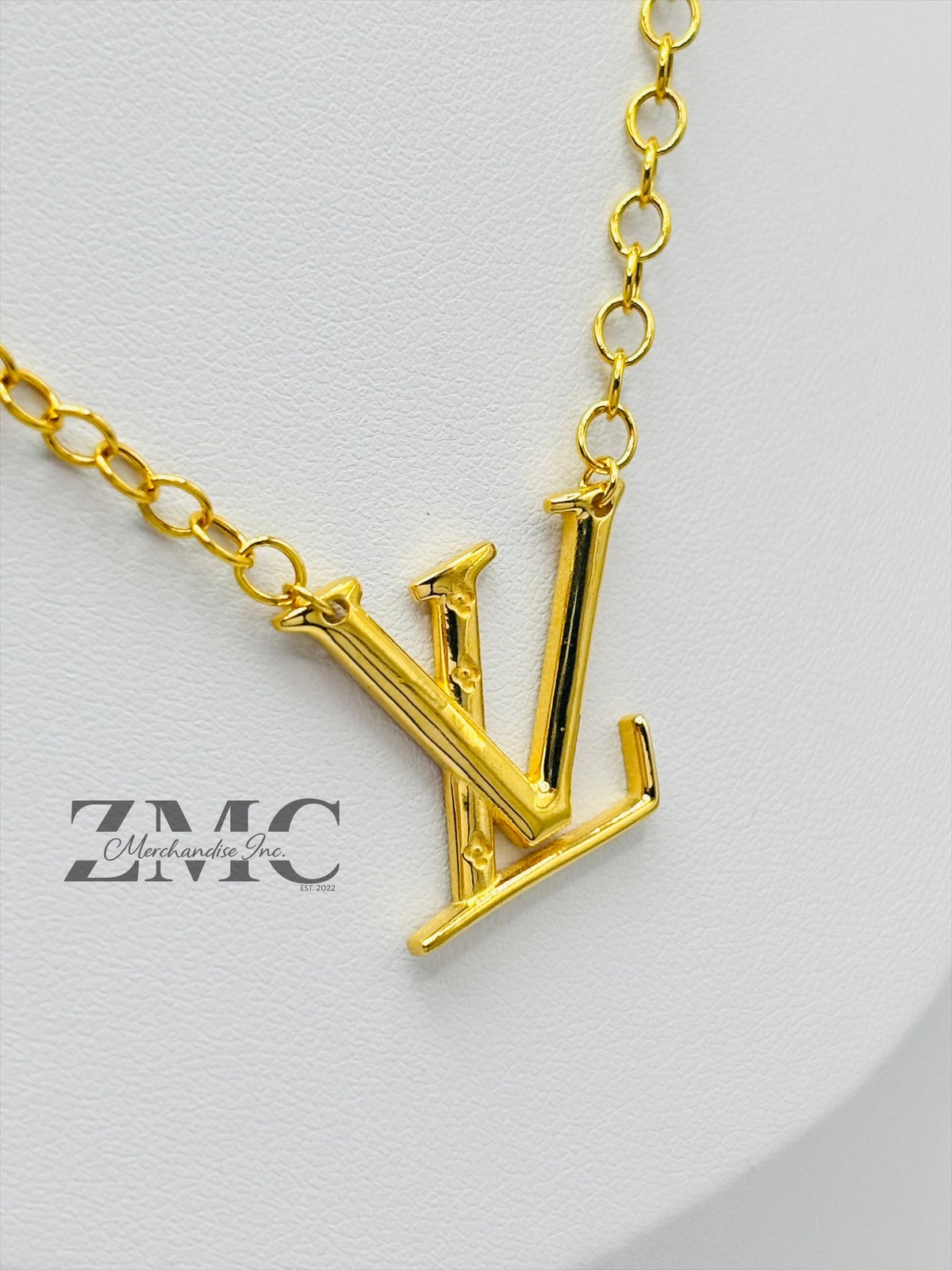 18K Gold L Attached Necklace