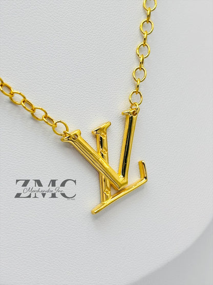 18K Gold L Attached Necklace