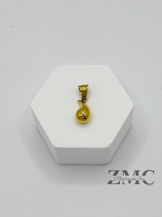 18K Gold Teardrop Small Pendant
