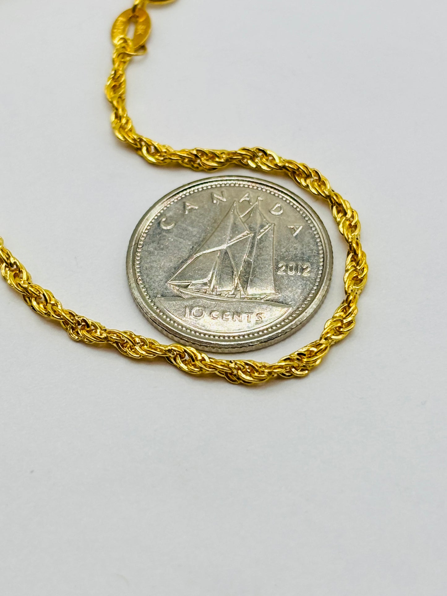 18K Gold Rope Bracelet