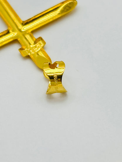 18K Gold Cross Pendant
