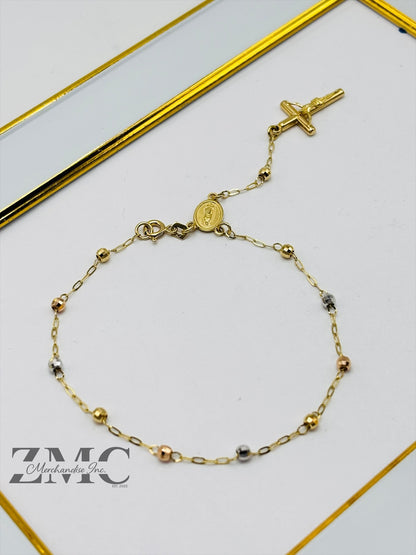 18K Gold Rosary Bracelet