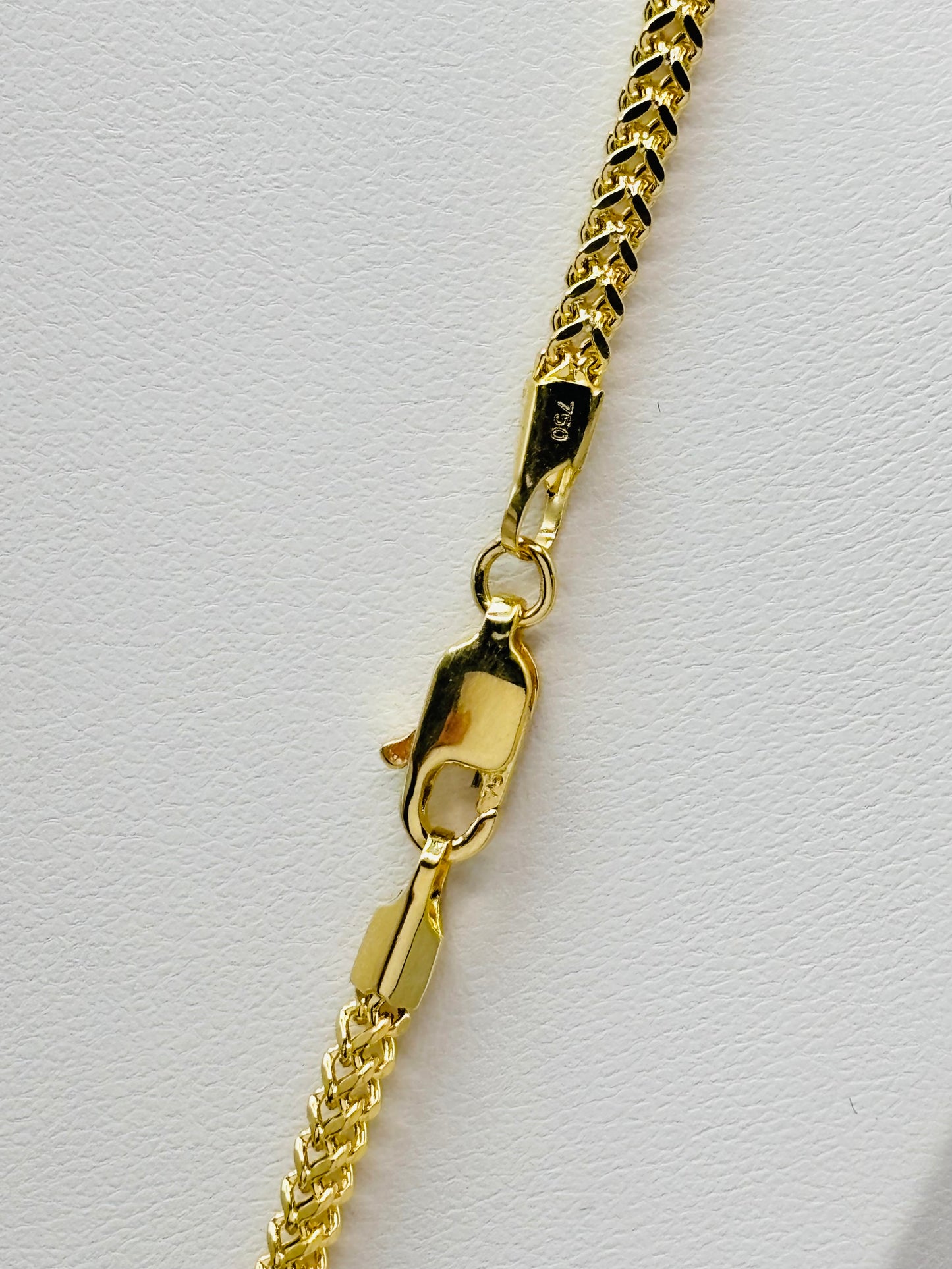 18K Gold Back to Back Cross Necklace