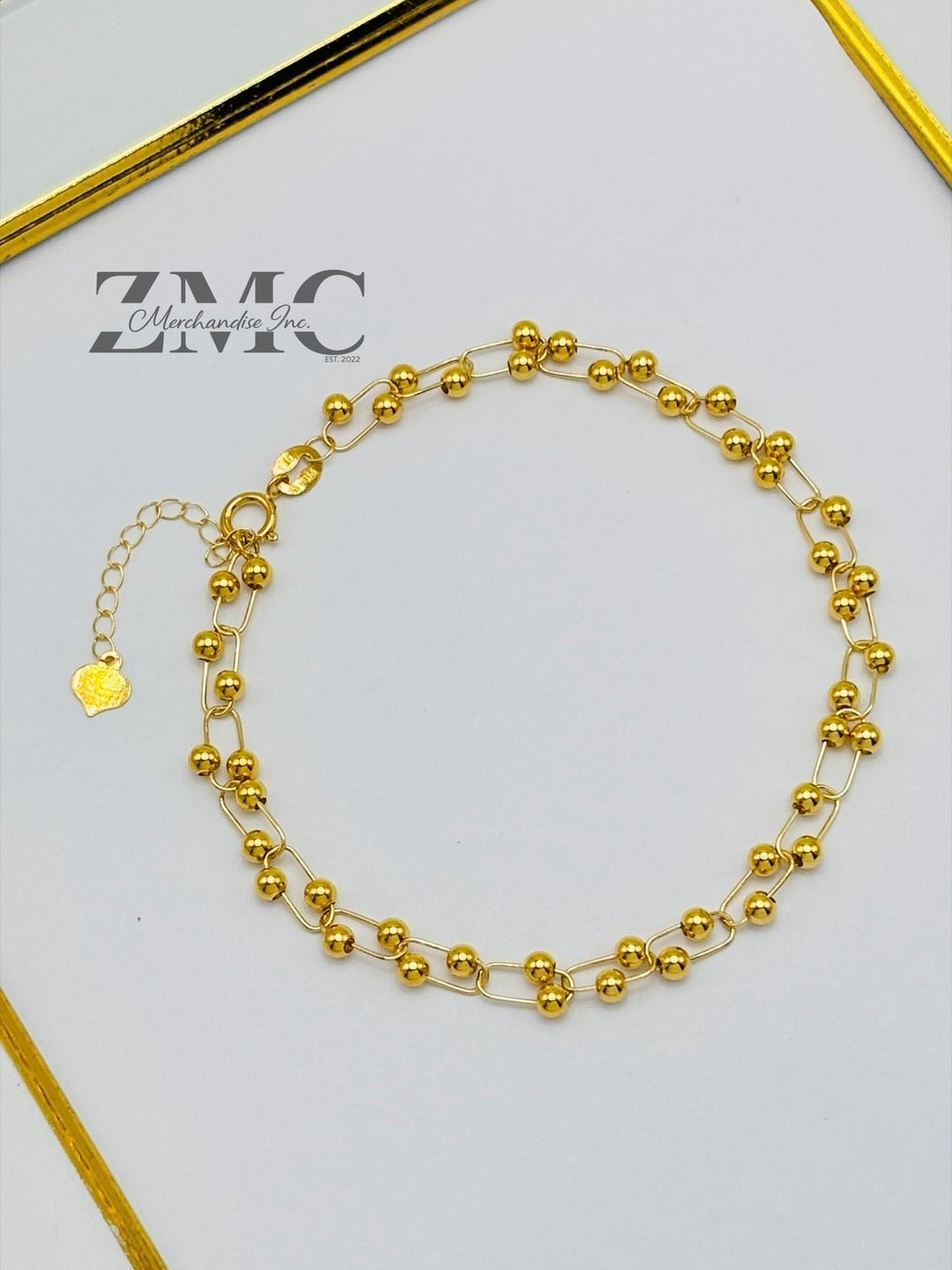 18K Gold Plain Micro Hardware Bracelet