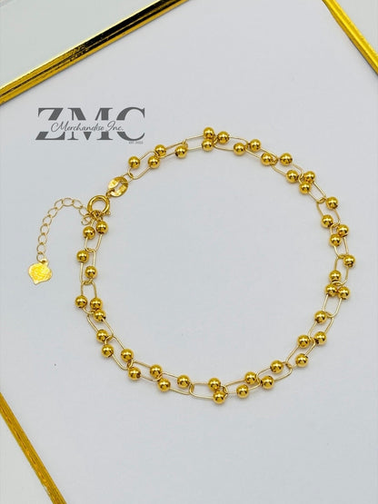 18K Gold Plain Micro Hardware Bracelet