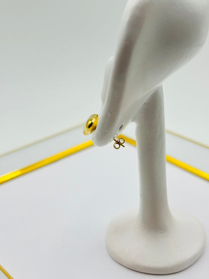 18K Gold Heart Earrings