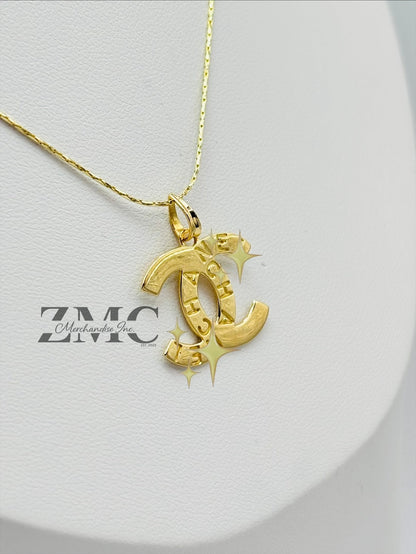 18K Gold C Necklace