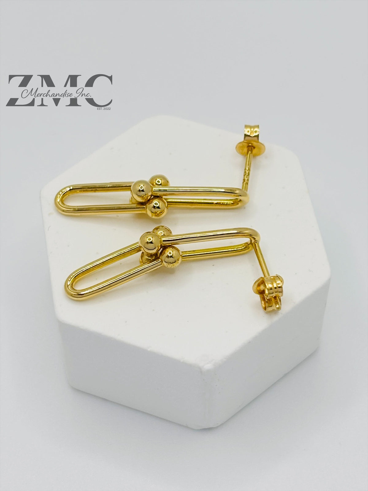 18K Gold Hardware Earrings