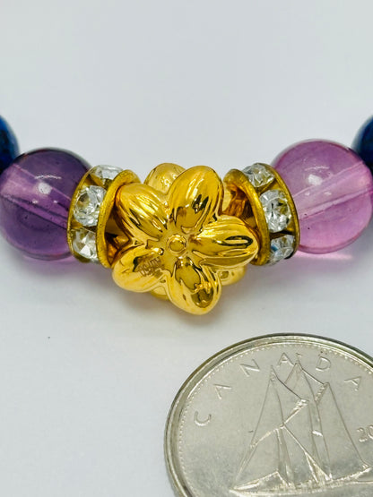 18K Gold Lucky Lotus Flower Chakra Stone  ( Hollow Empty Inside) Medium Size (Copy)