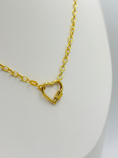 18K Gold Carabiner Necklace