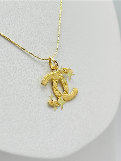 18K Gold C Necklace