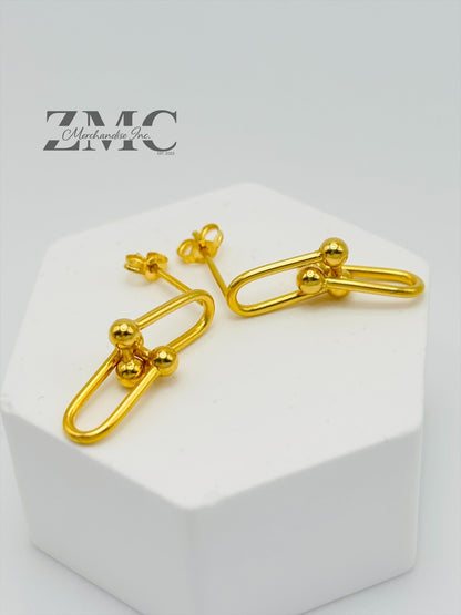 18K Gold Hardware Earrings