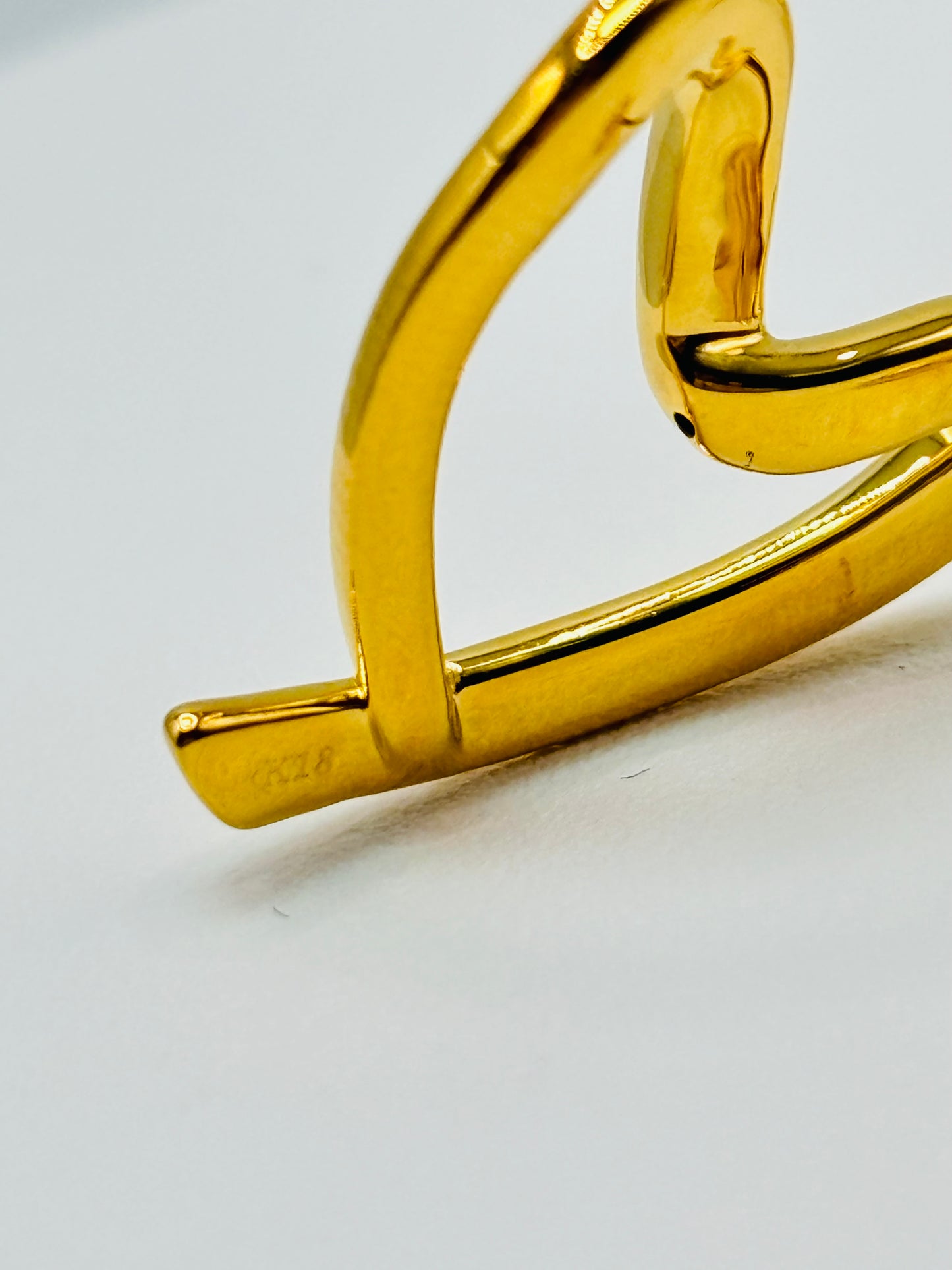 K18 Japan Gold Open Heart Earrings (Electroform)