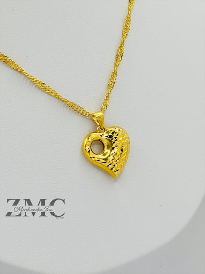 18K Gold Heart Necklace