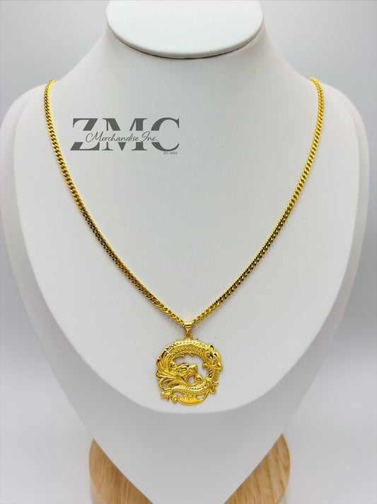 18K Gold Dragon Necklace