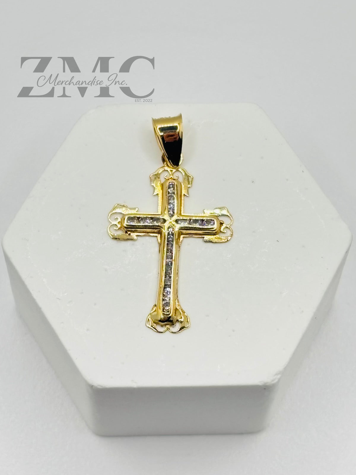 18K Gold Cross Pendant