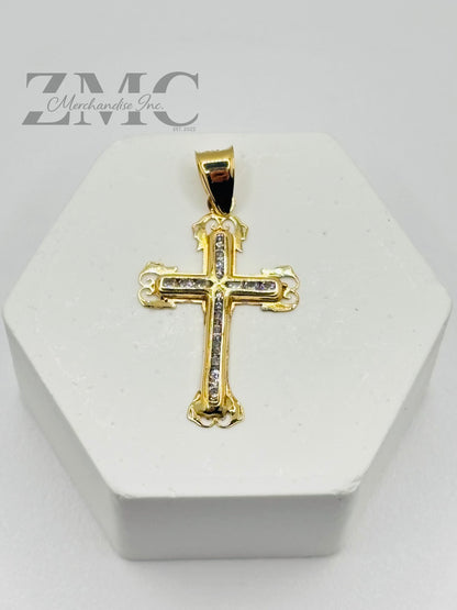 18K Gold Cross Pendant