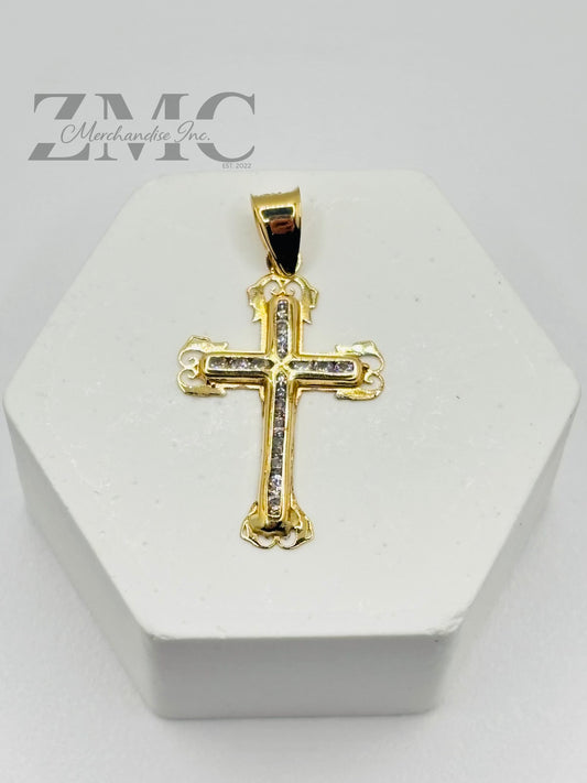 18K Gold Cross Pendant