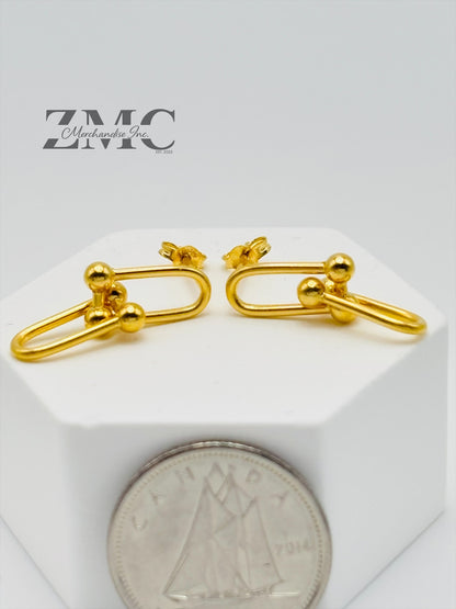 18K Gold Hardware Earrings