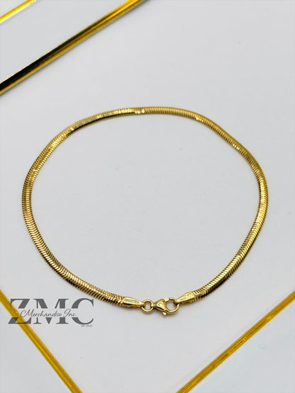 18K Gold Herringbone Bracelet