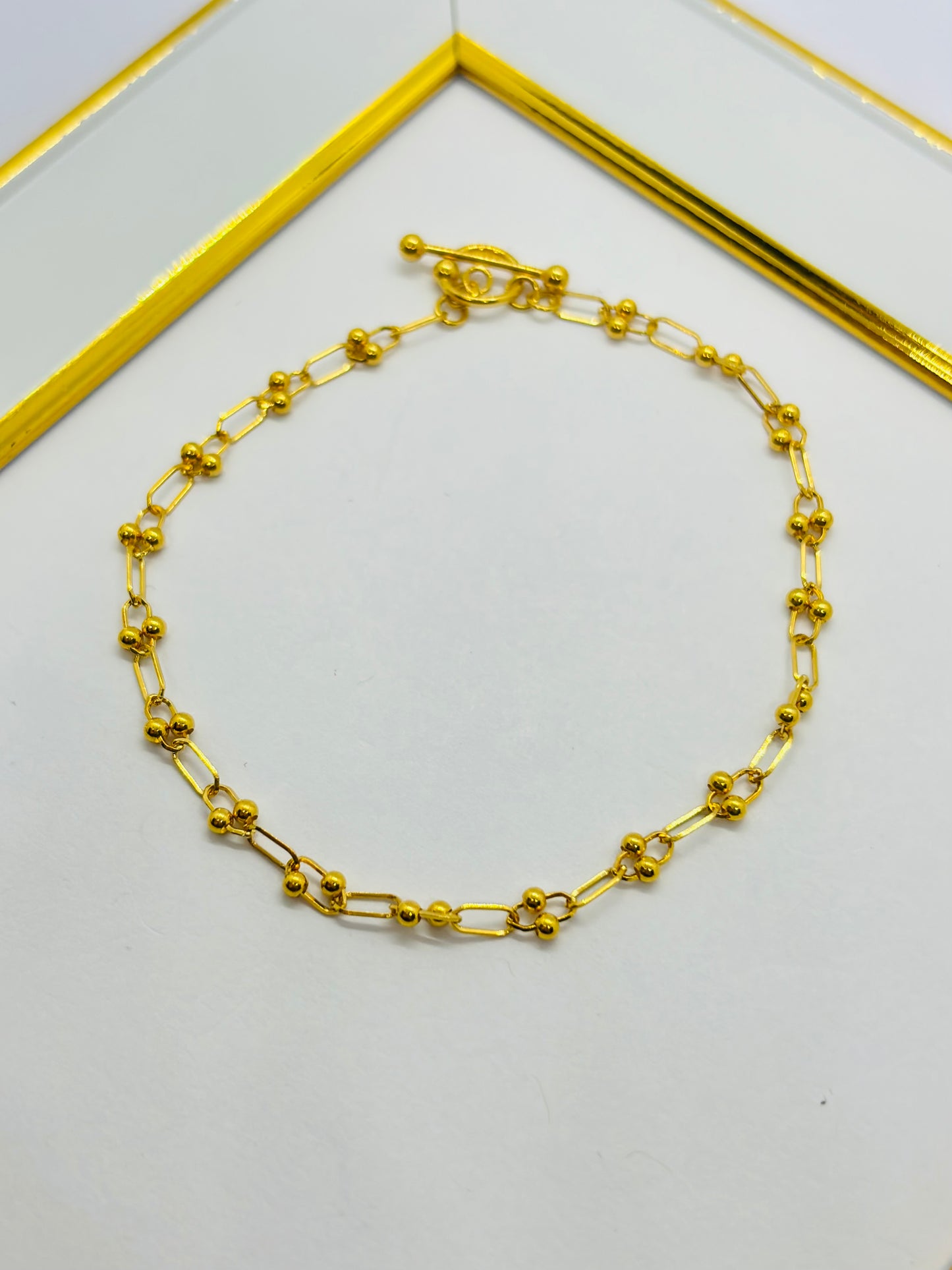 18K Gold Micro Hardware Bracelet