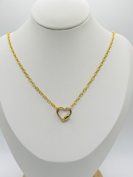 18K Gold Carabiner Necklace