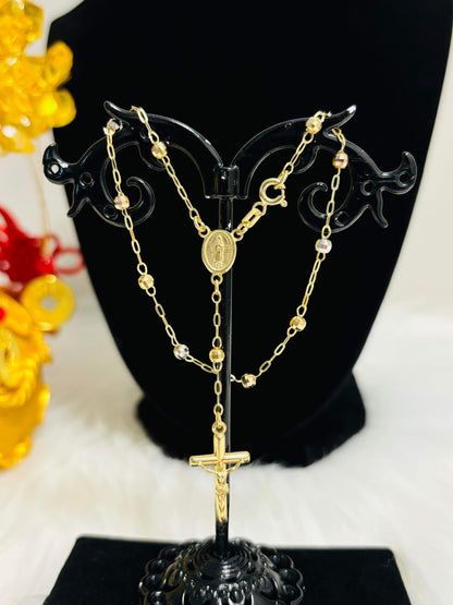 18K Gold Rosary Bracelet