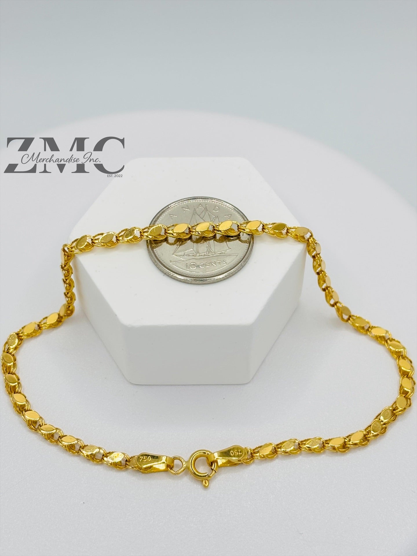 18K Gold Slim Damascus Bracelet