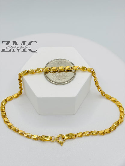 18K Gold Slim Damascus Bracelet