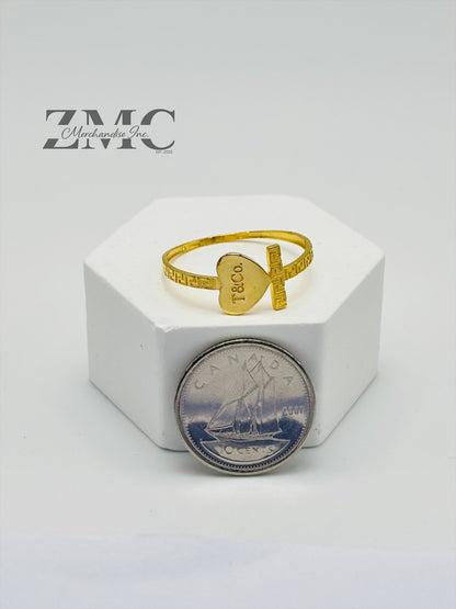 18K Gold Heart Ring