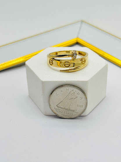 K18 Japan Gold Nail Ring