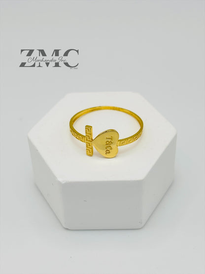18K Gold Heart Ring