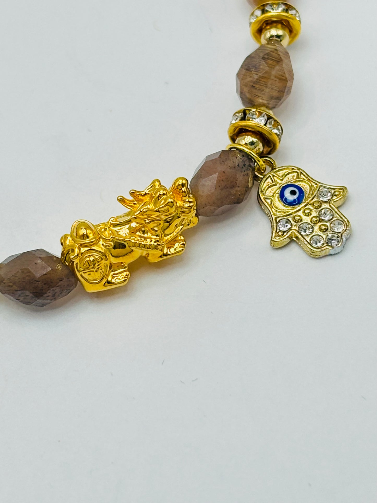 18K Gold  Lucky Piyao/ Pi Xiu Sun Stone  ( Hollow Empty Inside) Medium Size