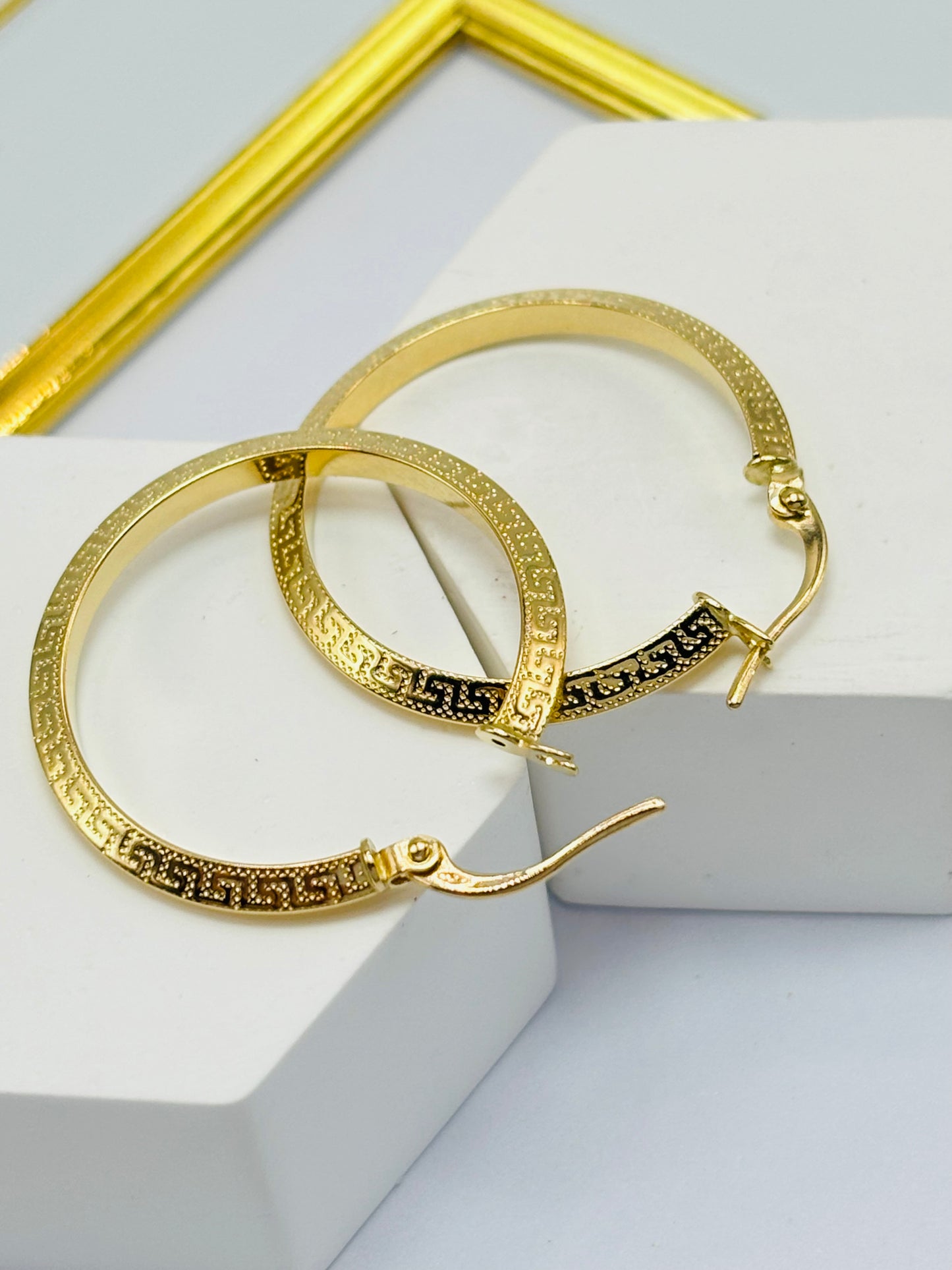 18K Gold Big Loop Earrings