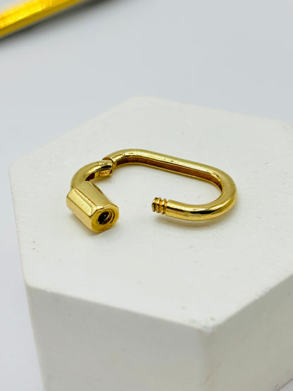 18K Gold Plain Carabiner