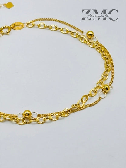 18K Gold Double Bracelet
