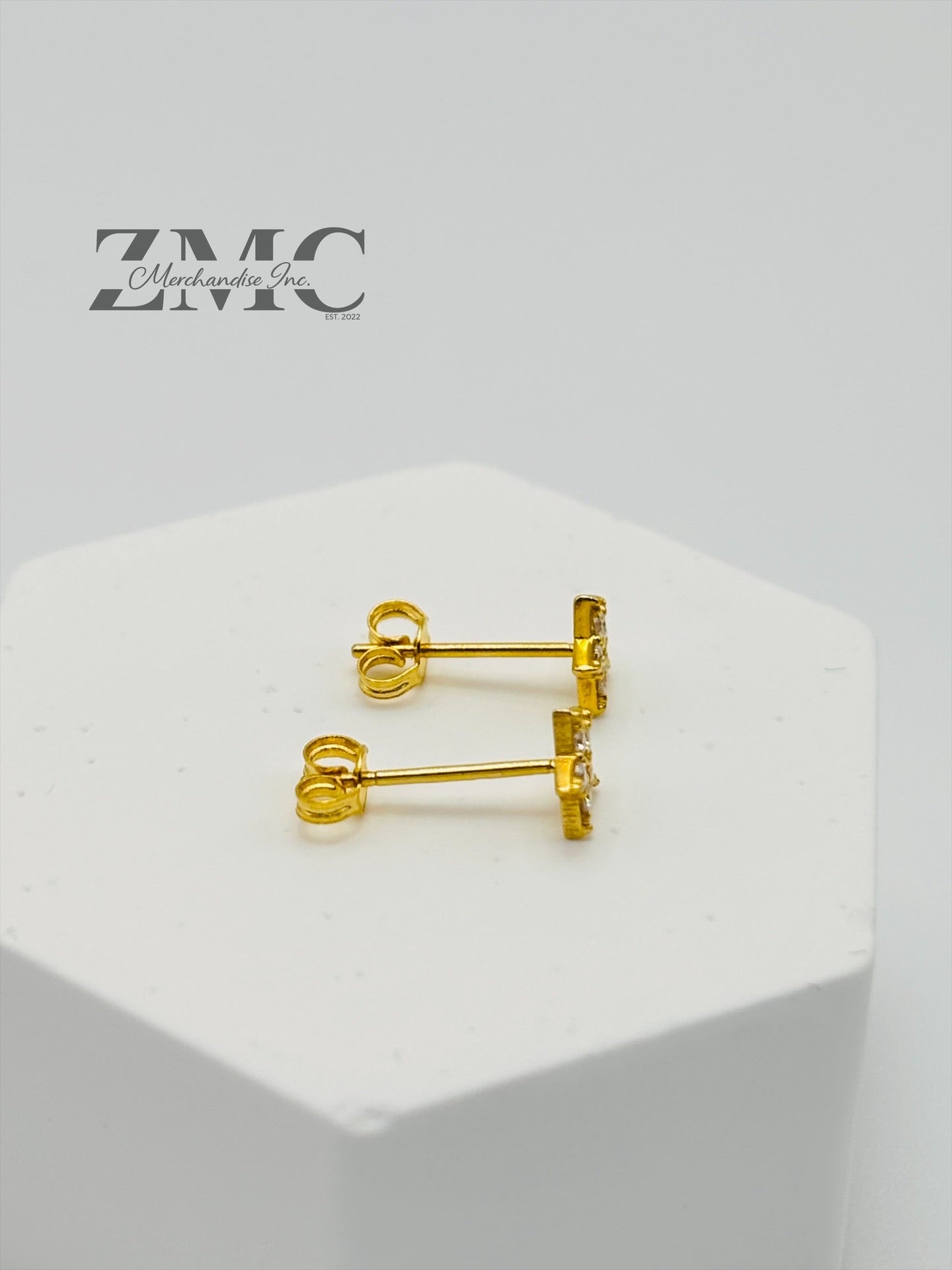 18K Gold Star Moissanite Diamond Kids Earrings