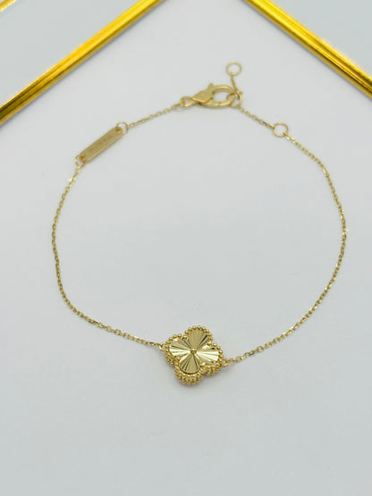 18K Gold Clover Bracelet